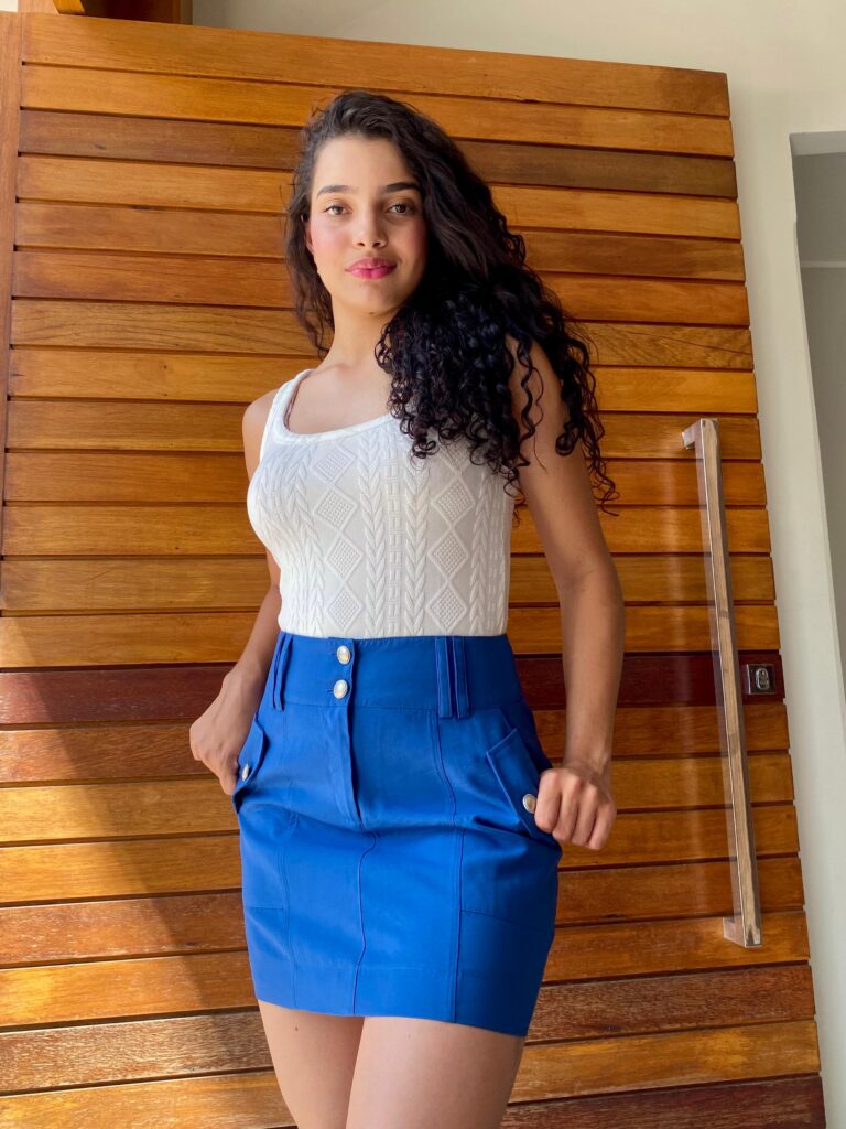 Saia Carol Azul Apoá